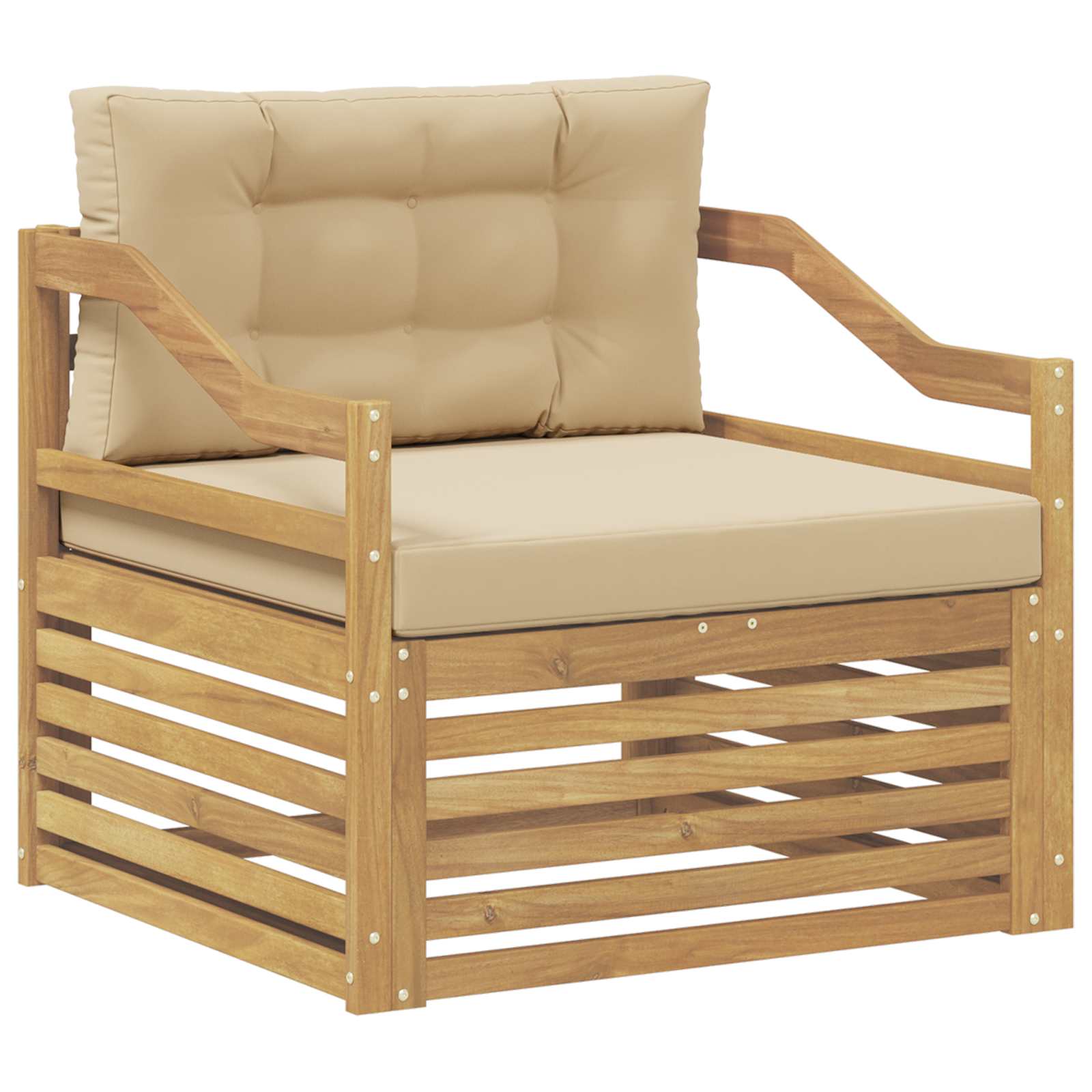 2 Stück Outdoor-Sofa Natur