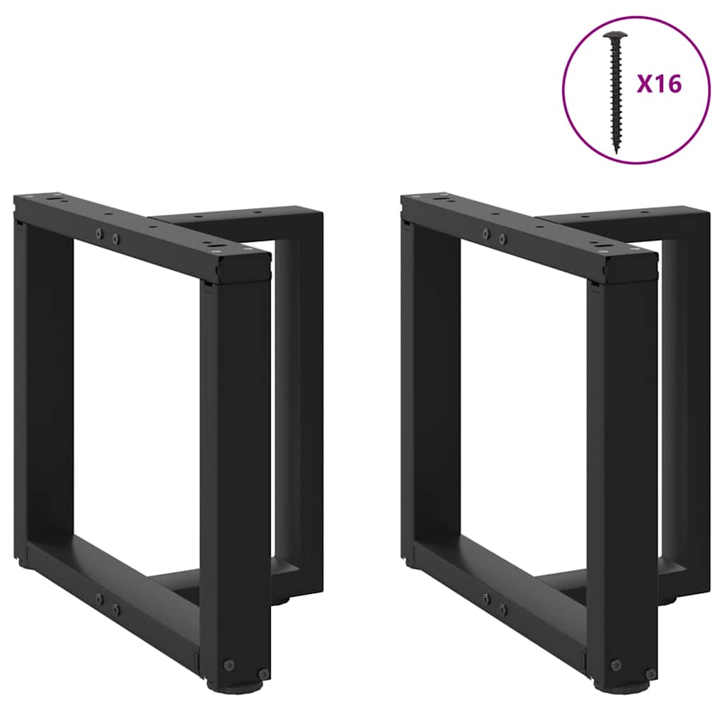 Couchtischbeine T-Form 2 Stk. Schwarz 30x25x(30-31) cm Stahl