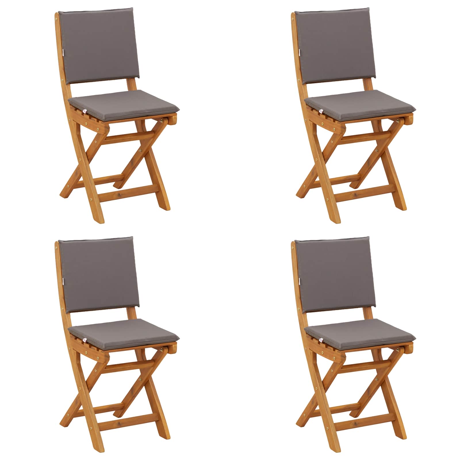 Außen Bistro-Stühle 6 pcs Natur Massivholz Akazie