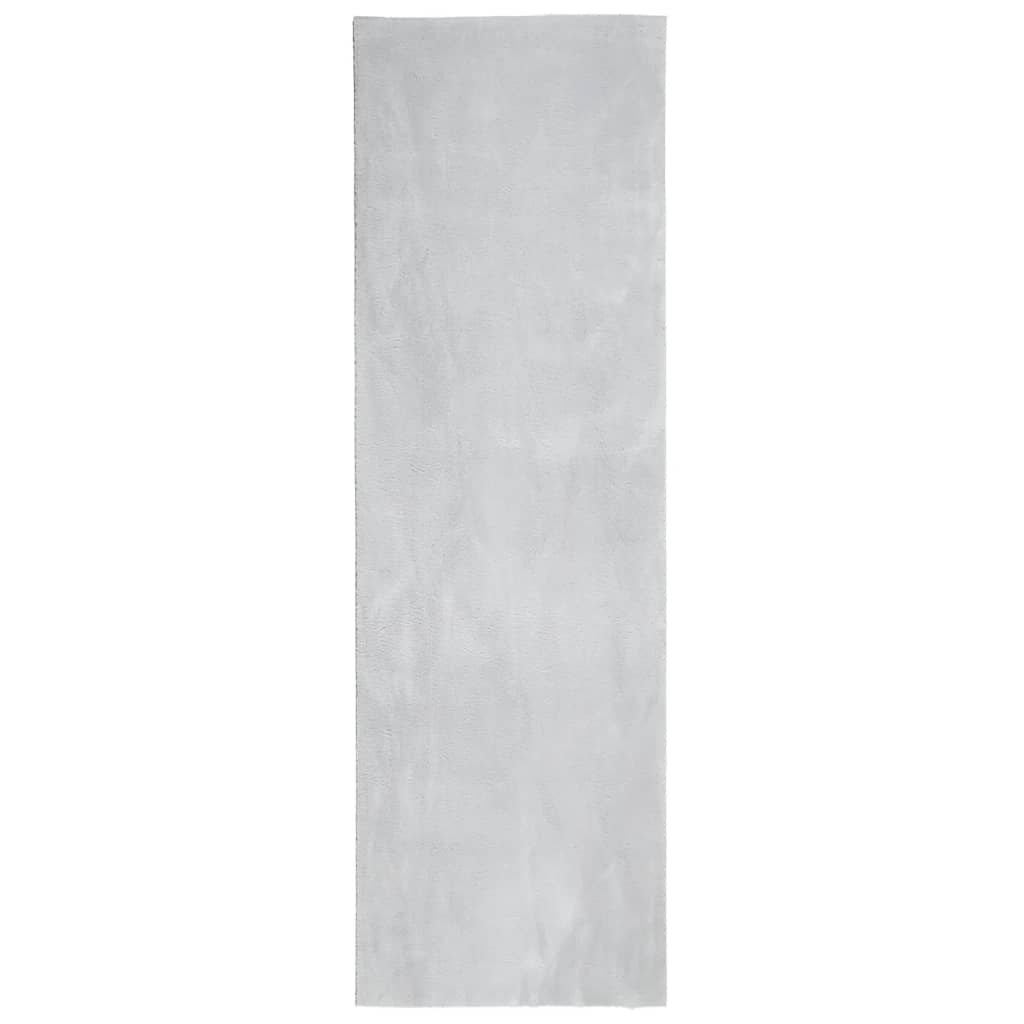 Teppich HUARTE Kurzflor Weich und Waschbar Anthrazit 60x110 cm