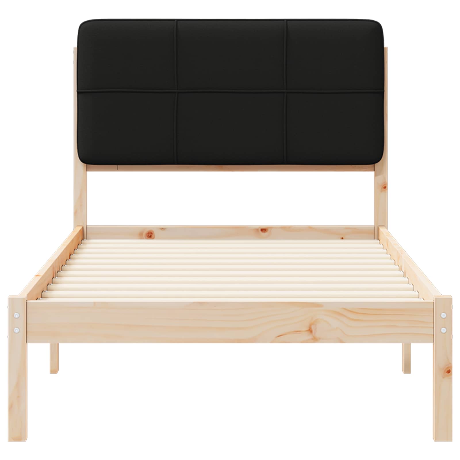 Bettgestell mit gepolstertem Kopfteil Hellgrau 200 x 200 cm