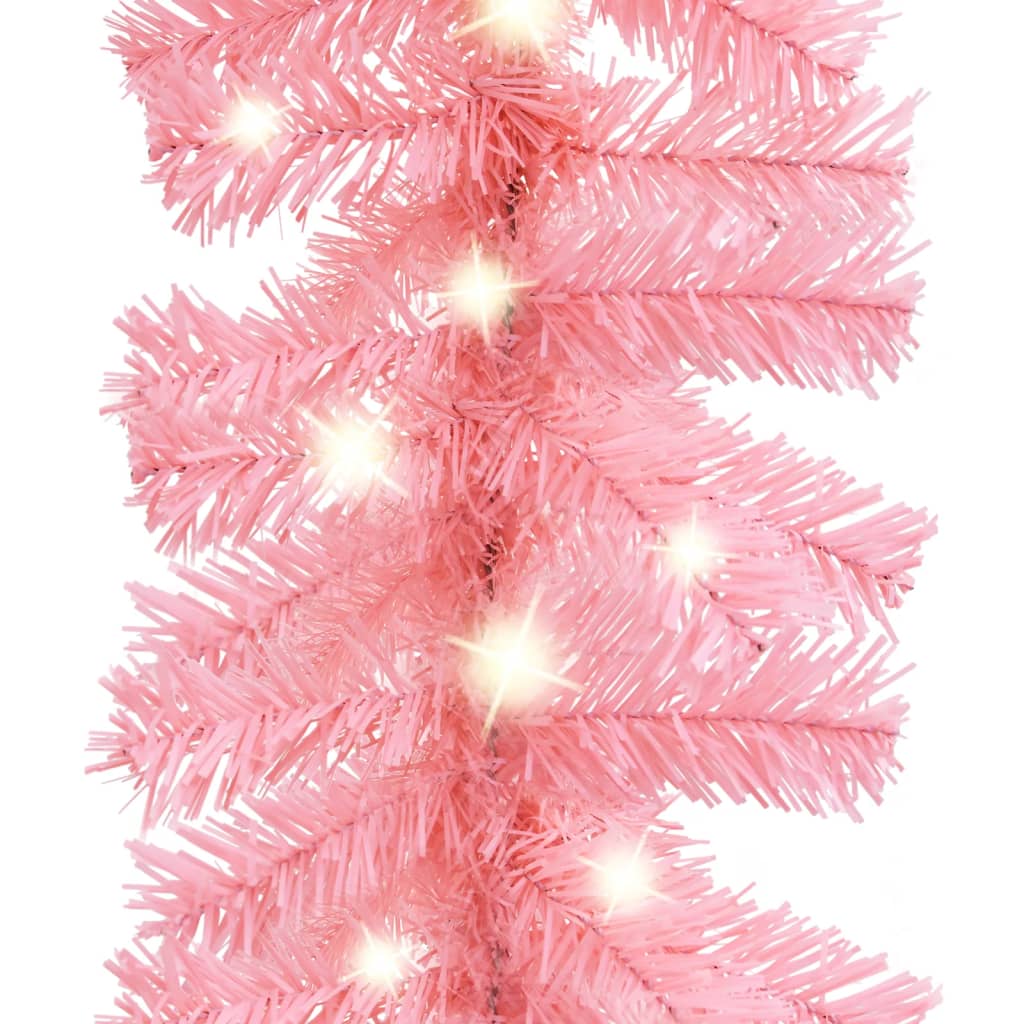 Weihnachtsgirlande mit LED 10 m Schwarz