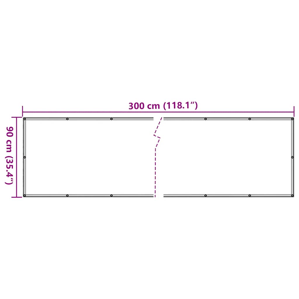 Balkon-Sichtschutz Anthrazit 300x75 cm PVC