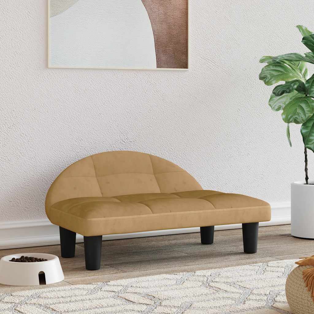 Hundebett Creme 70x52x30 cm Stoff