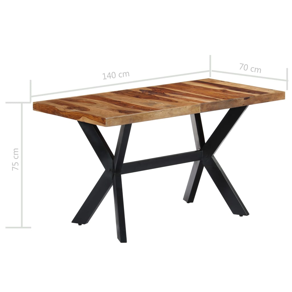 Esstisch Massivholz Mango und Stahlgestell 180 cm