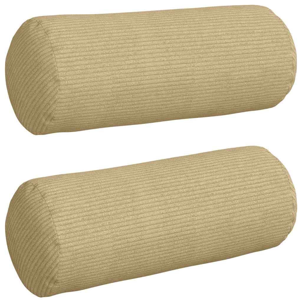 Bolsterkissen 2 pcs Hellgrau Ø 15 x 40 cm Cordstoff