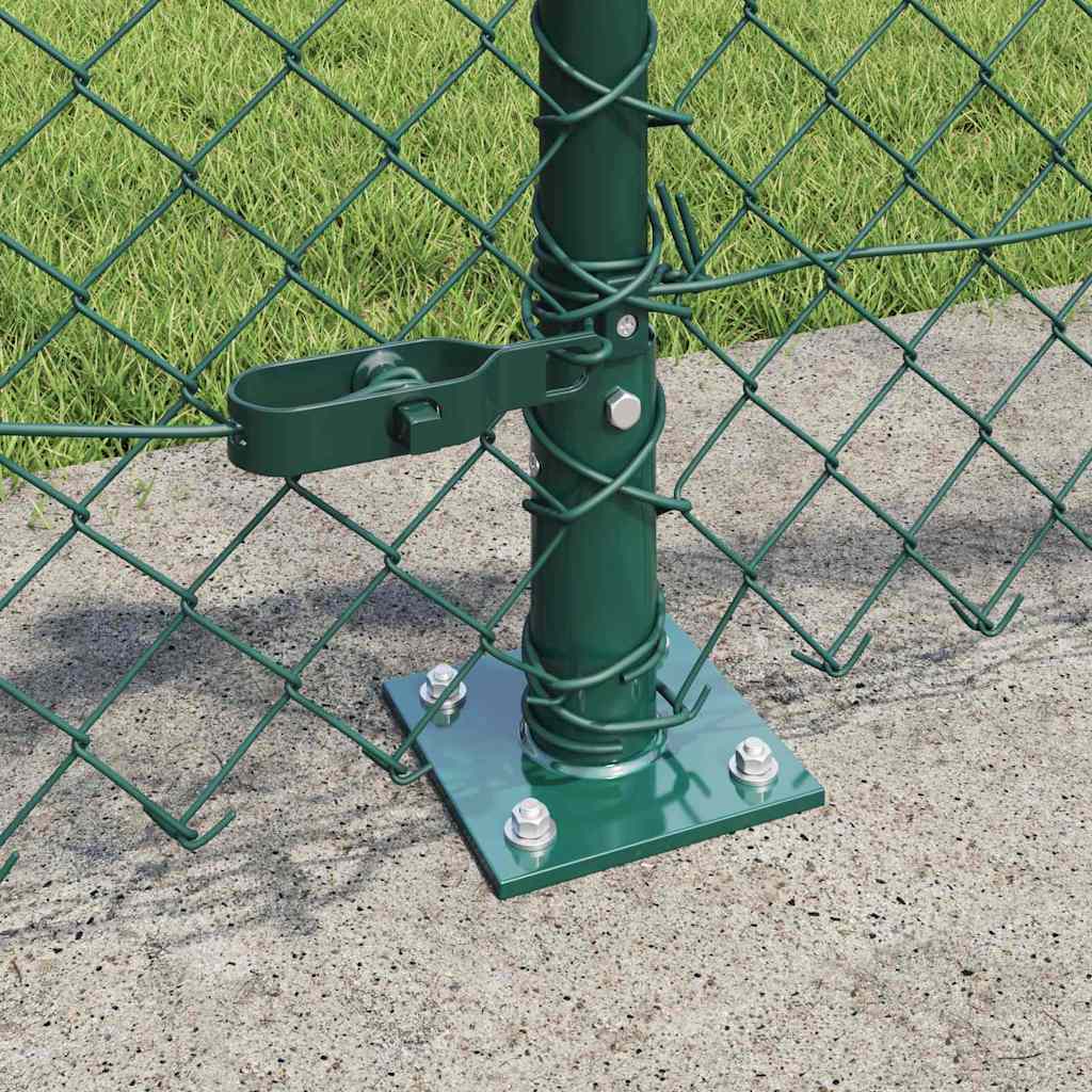 Outdoor Kettenglied-Zaun Erdfixierung 10 x 0,4 m Grün Netz