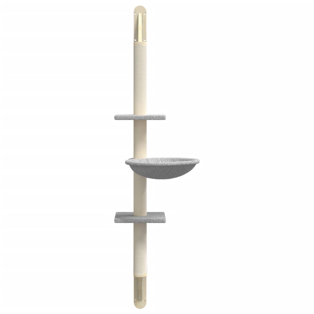 Kratzbaum mit Kratzsäule Wandmontage Creme 142,5 cm