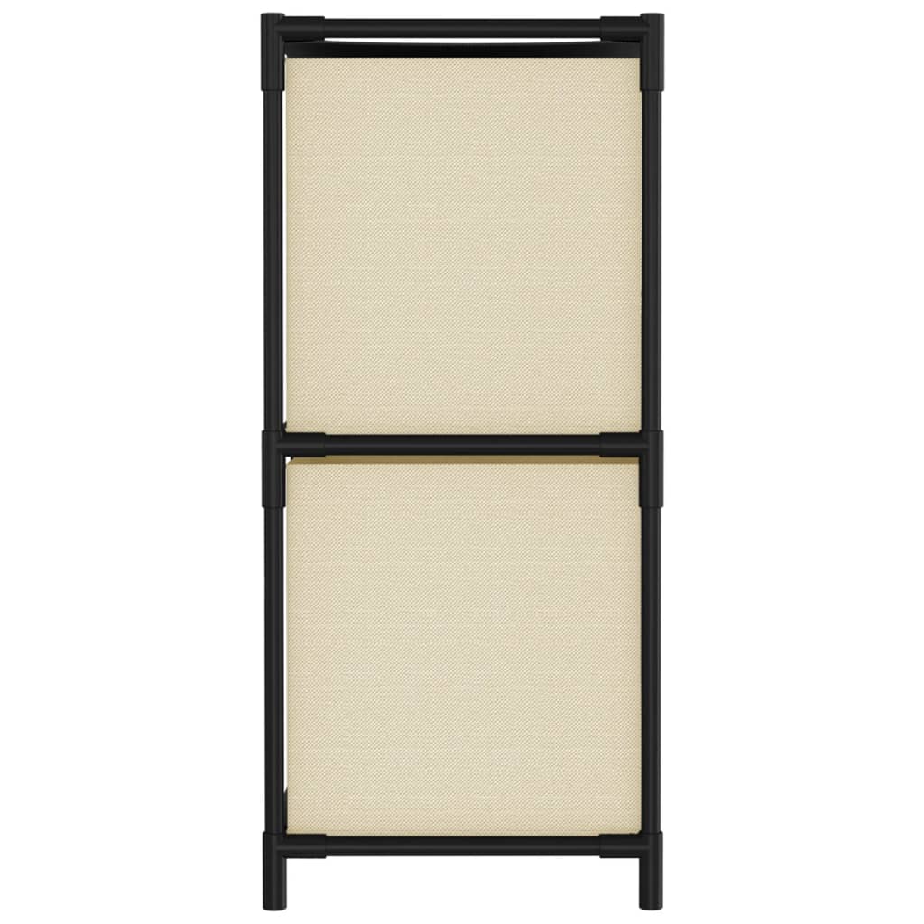 Lagerschrank mit 4 Stoffkörben Schwarz 63×30×71 cm Stahl