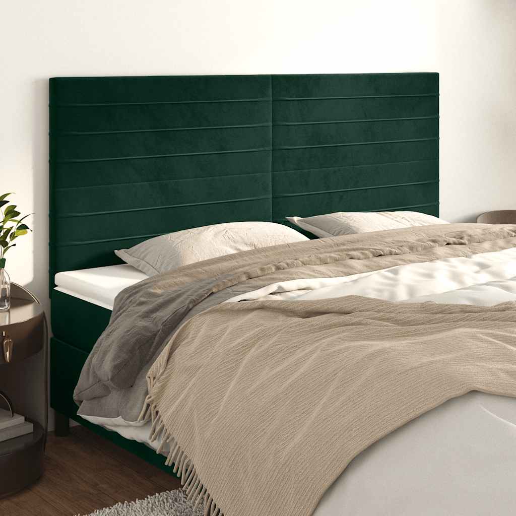 Kopfteil Hellgrau 80x5x118/128 cm Samt