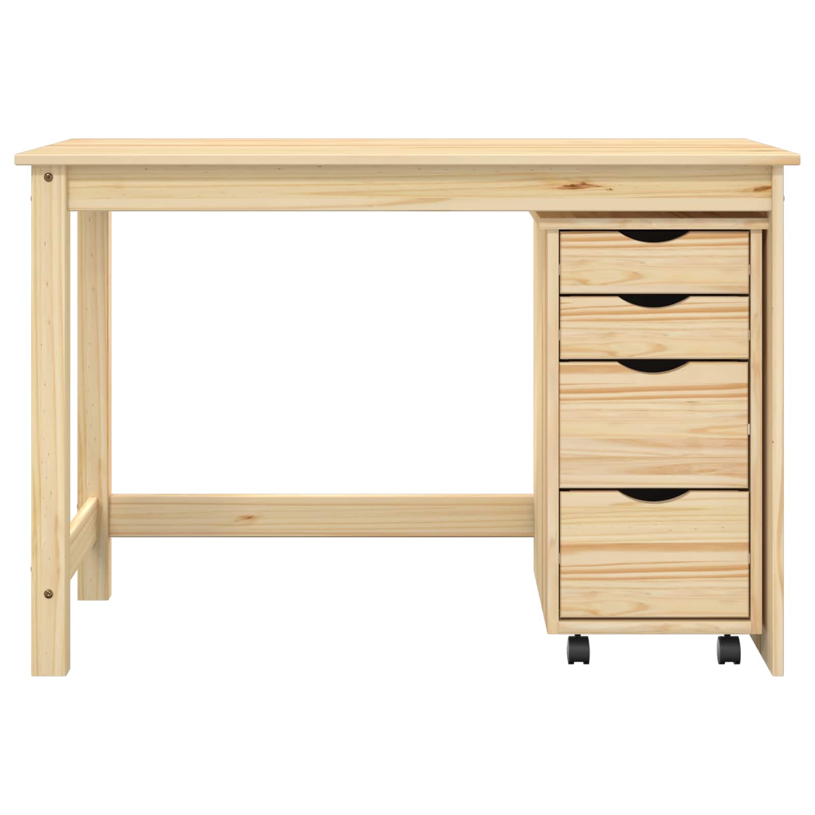 Desk und Rolling Cabinet Set MOSS 2 pcs Honigbraun