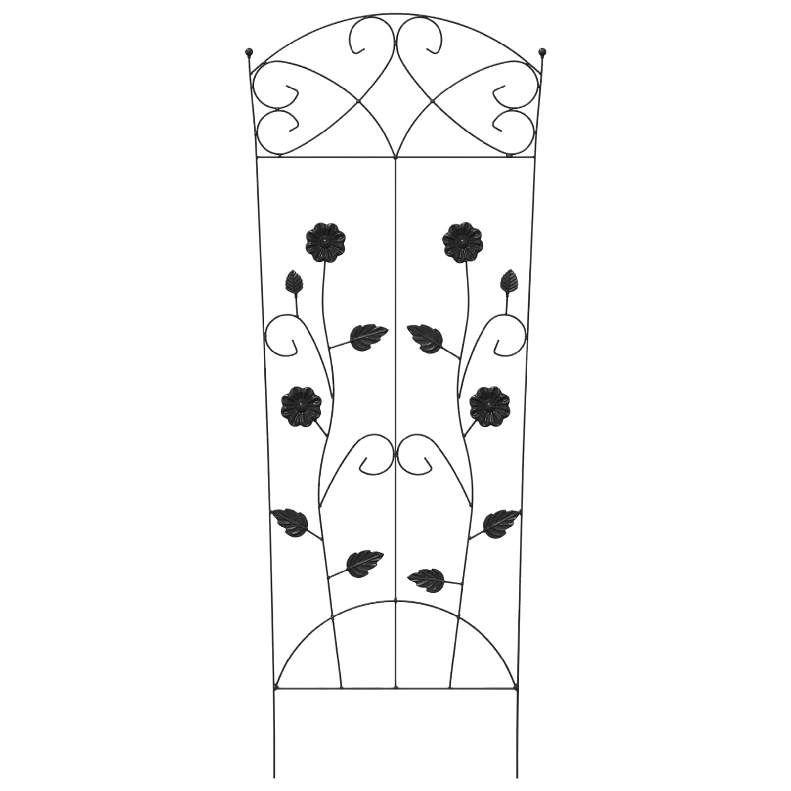 Gartenzaun mit Schloss 3 pcs Schwarz 112 x 39,5 cm Stahl