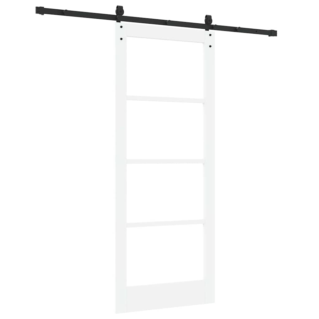 Schiebetür Natur 61 x 198,5 cm Massivholz Kiefer und Glas