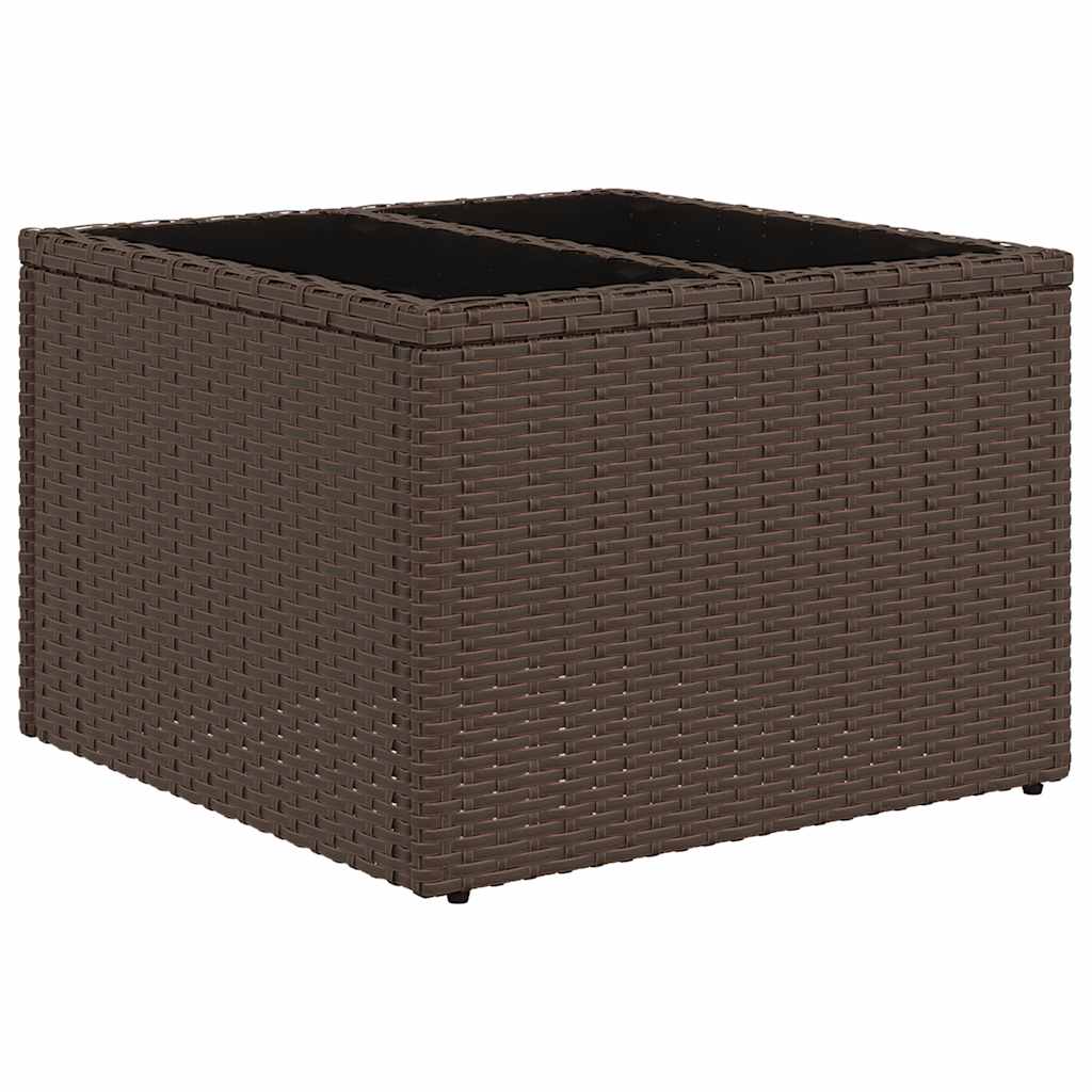 10-tlg. Garten-Sofagarnitur mit Kissen Schwarz Poly Rattan