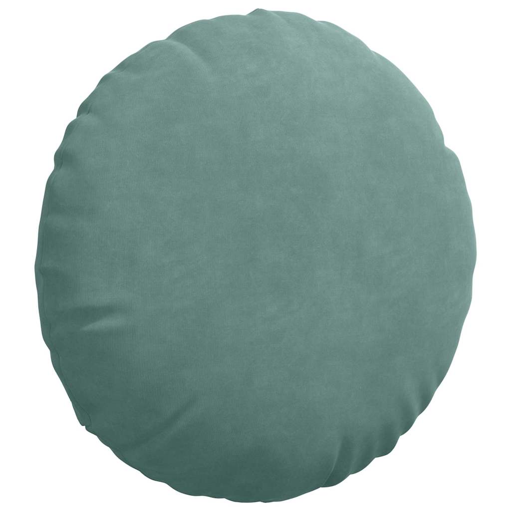 Sitzkissen 2 pcs Blau Ø30 x 13 cm Samt