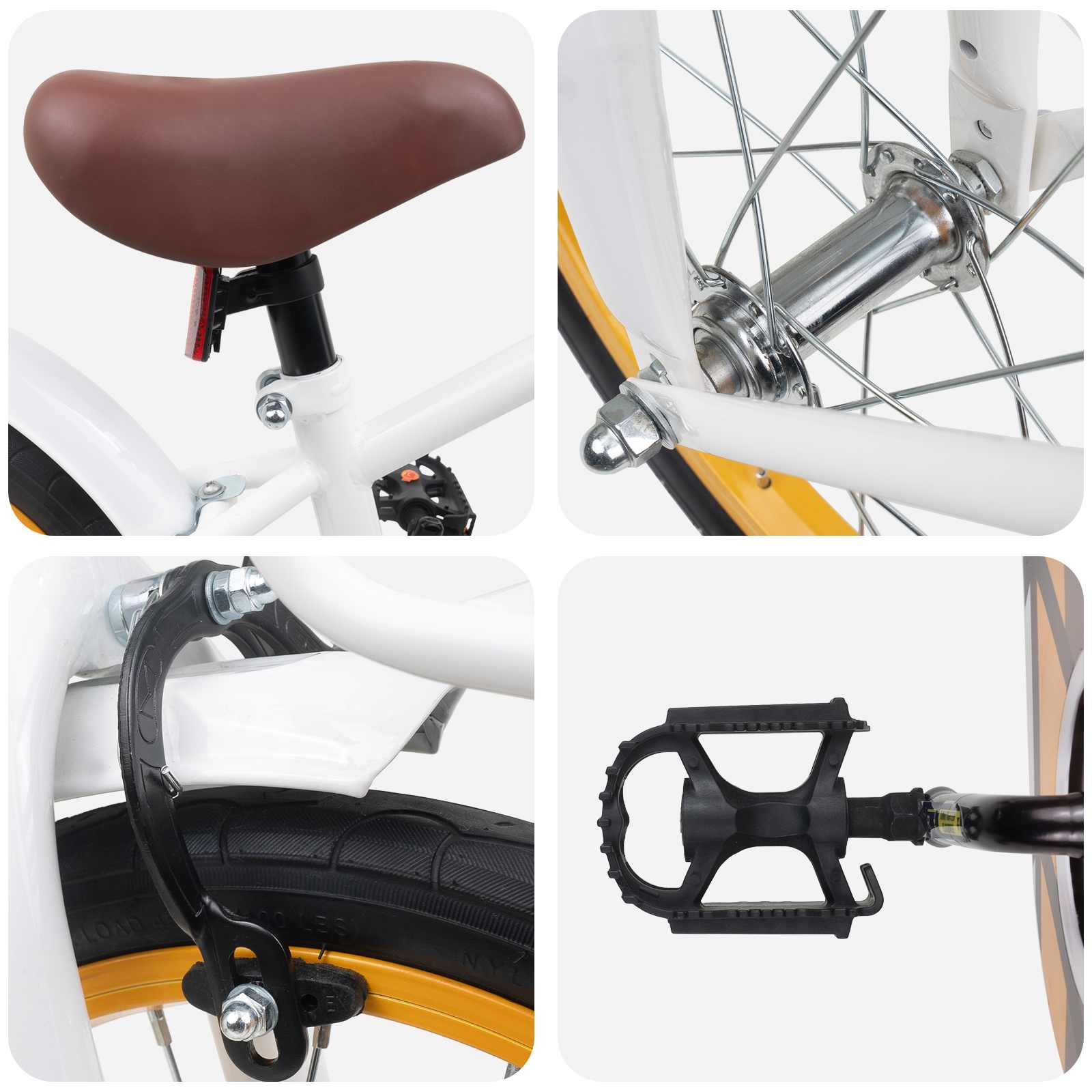 Kinderfahrrad 16 Zoll für 4-6 Jahre alt Schwarz
