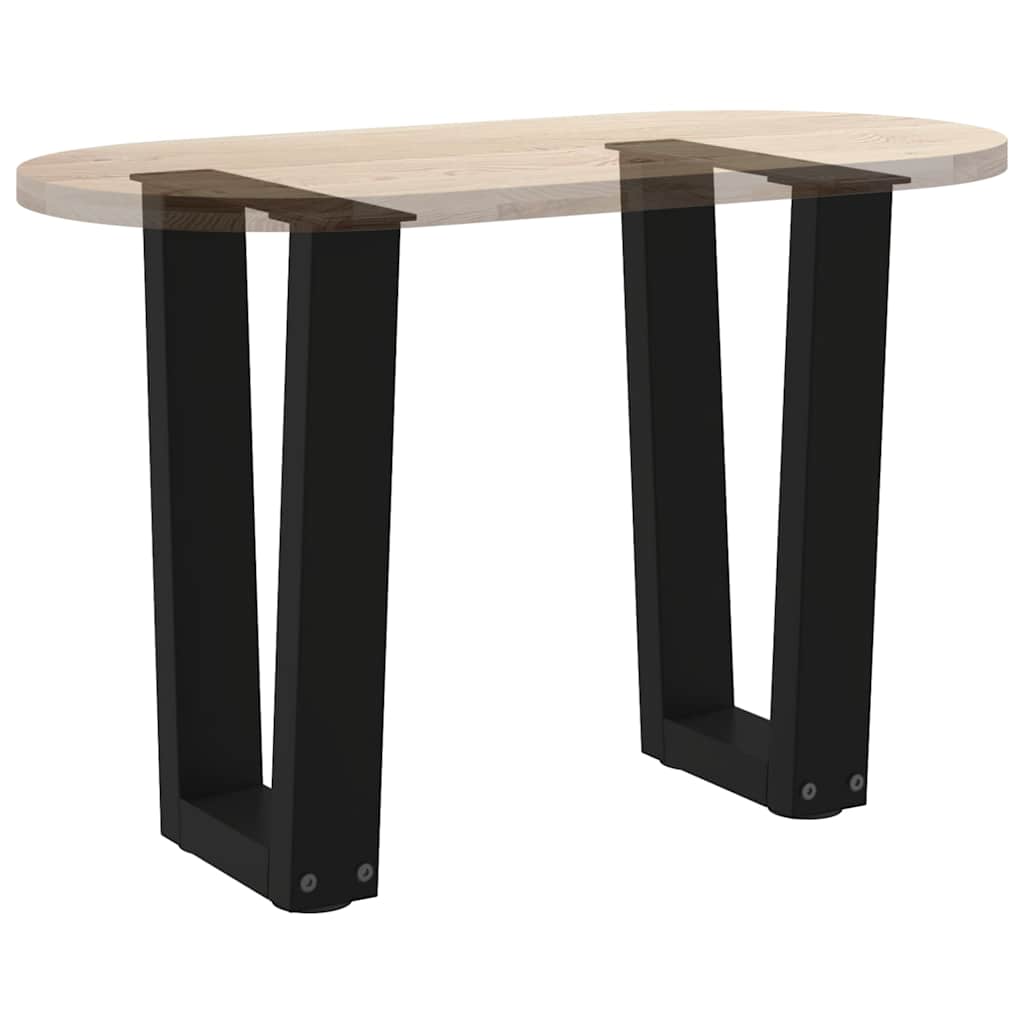 Couchtischbeine V-Form 2 Stück Schwarz 30x(30-31,3) cm Stahl