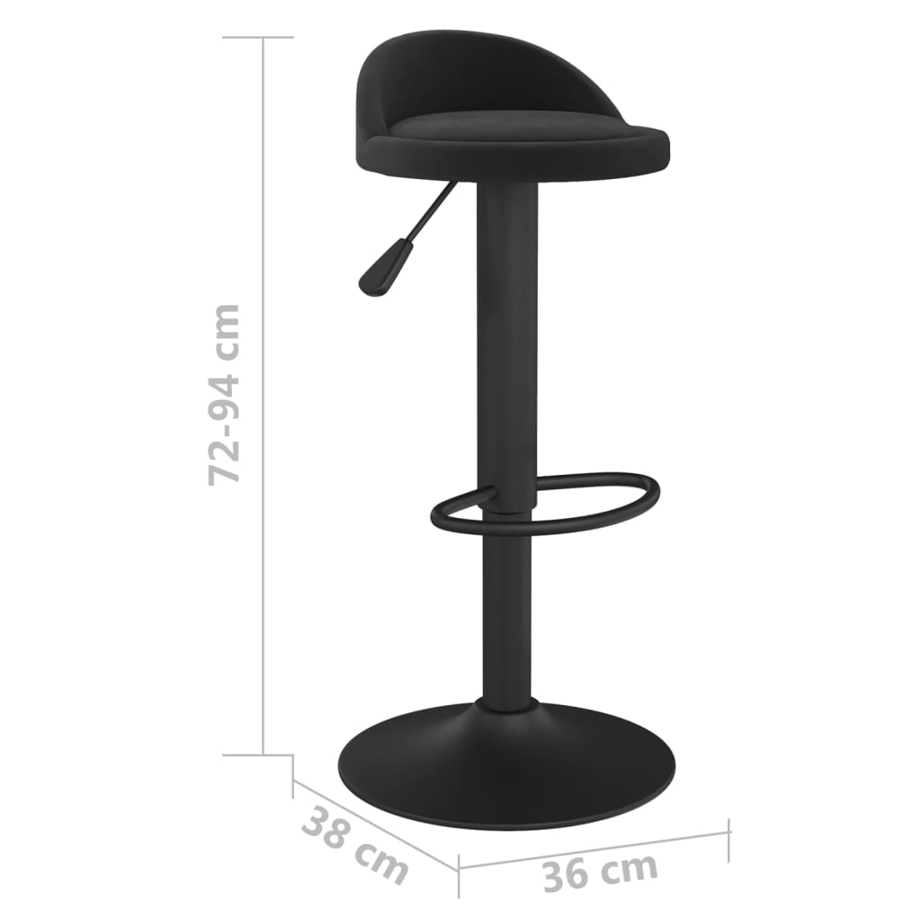 Barhocker Dunkelgrün Samt