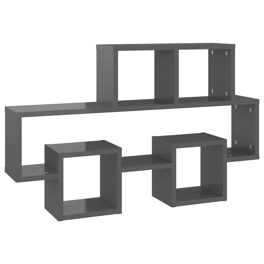 Wandregal in Autoform Weiß 82x15x51 cm Holzwerkstoff