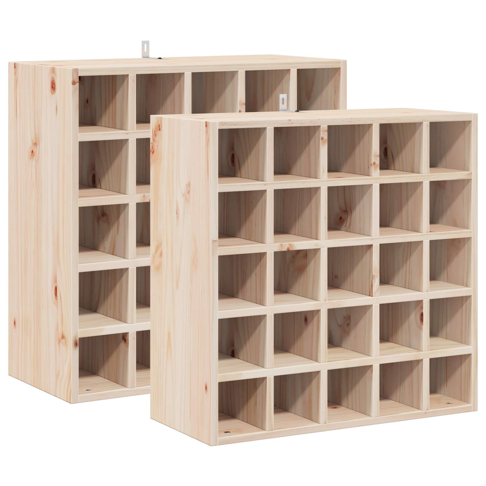 Weinschrank 56 x 25 x 56 cm Massivholz Kiefer