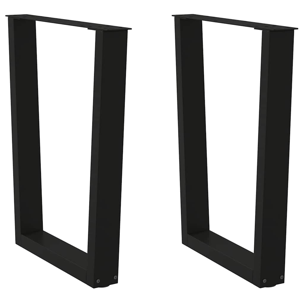 Couchtischbeine V-Form 2 Stück Schwarz 30x(30-31,3) cm Stahl