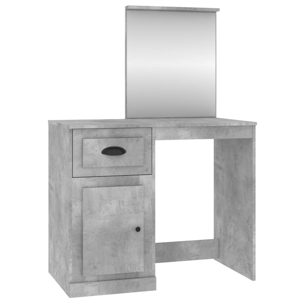 Schminktisch mit Spiegel Weiß 90x50x132,5 cm Holzwerkstoff
