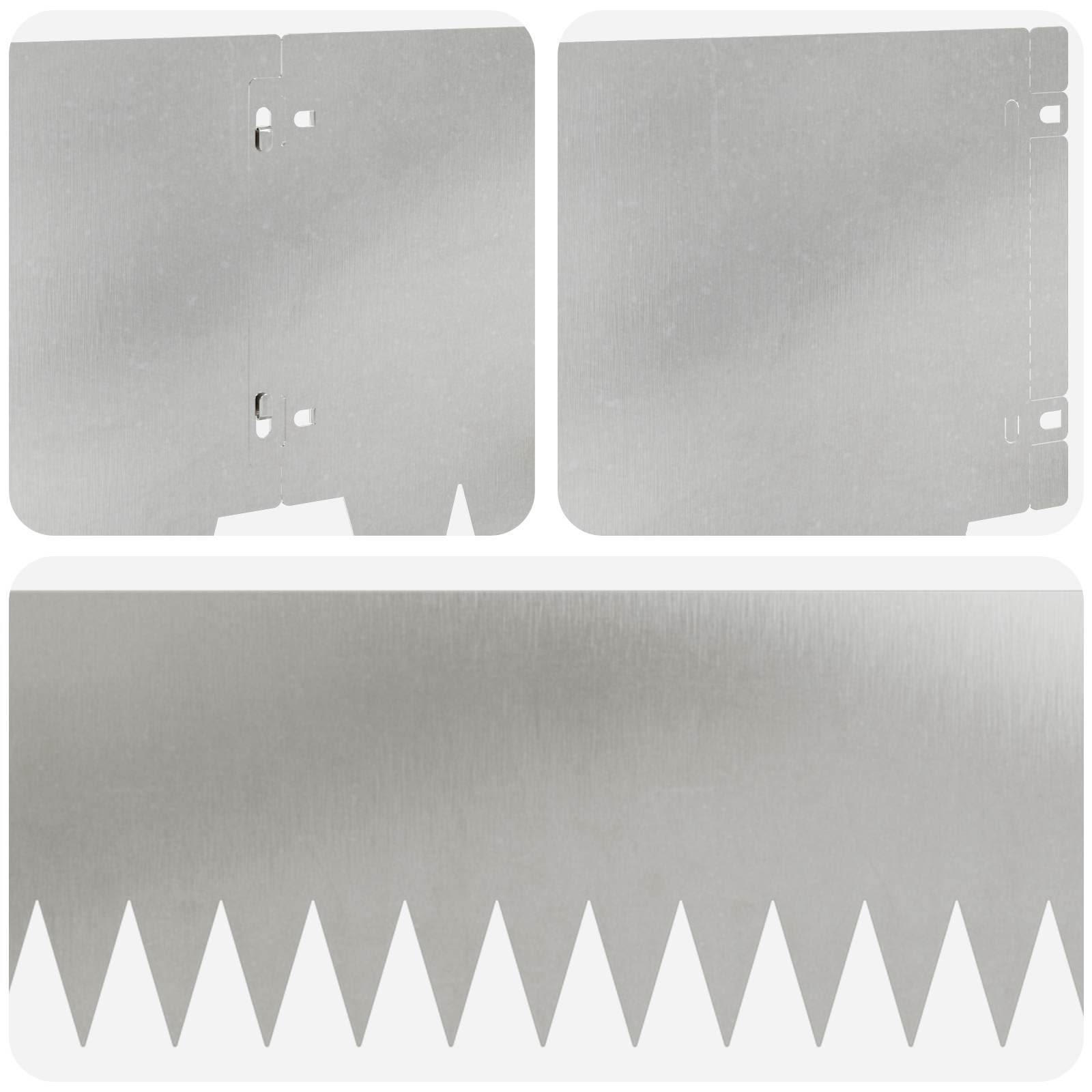 Raseneinfassung 10 pcs Länge Höhe 103 x 15 cm Stahl Schwarz