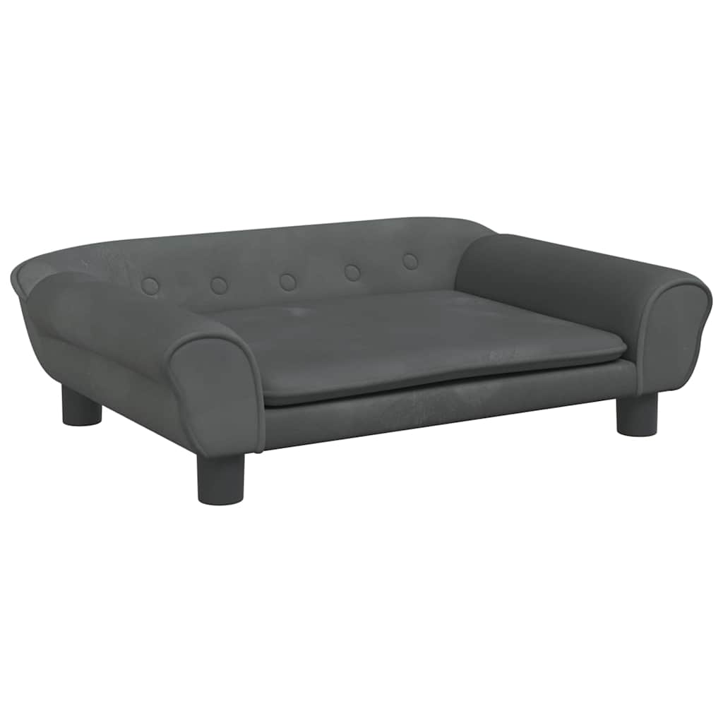 Hundebett Blau 100x50x21 cm Samt