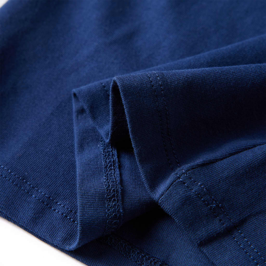 Kinder-Langarmshirt Marineblau 116