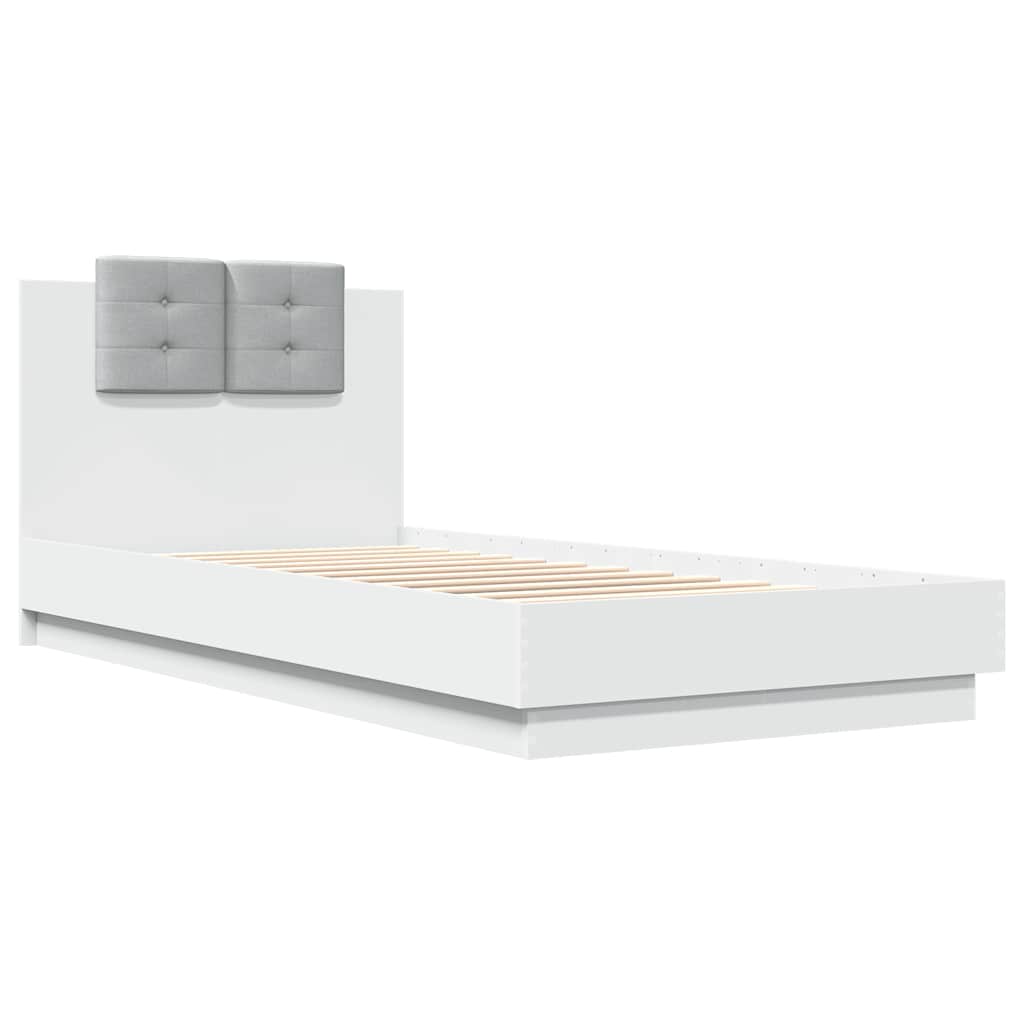 Bettgestell mit Kopfteil Grau Sonoma 180x200 cm Holzwerkstoff