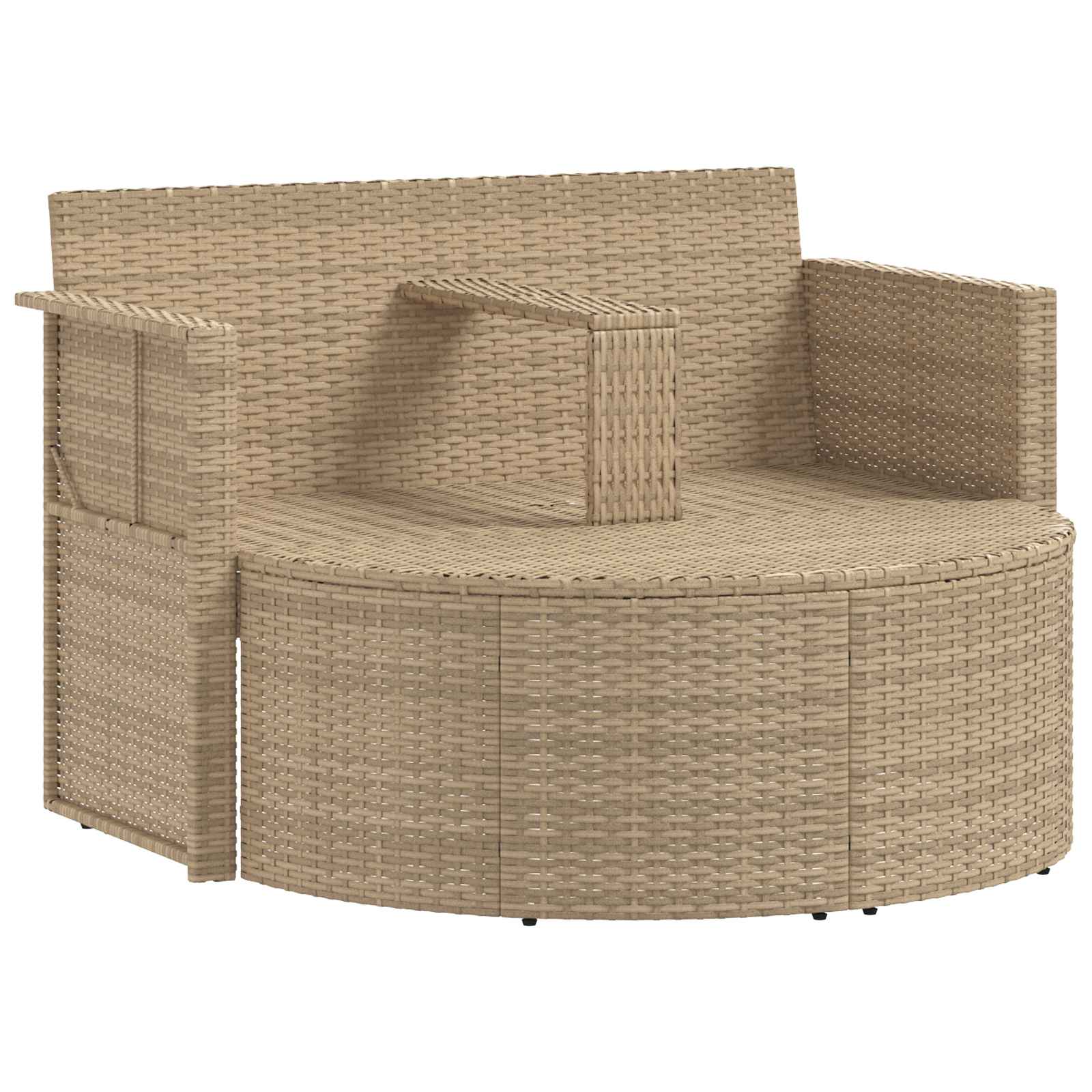 Garten-Sofa mit Kissen 8 pcs Beige und Hellgrau Poly-Rattan