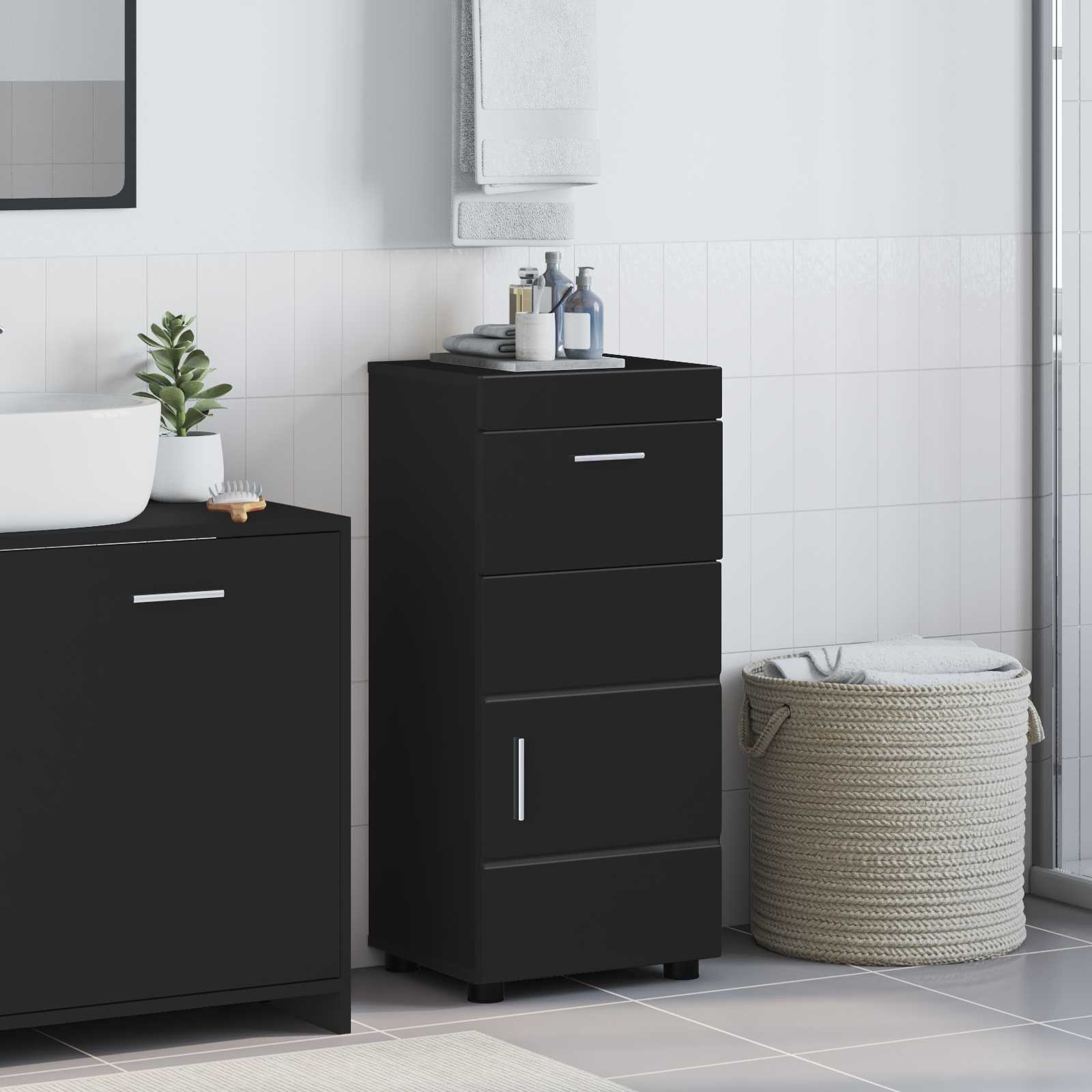 Badezimmermöbel-Set TULUM 2 pcs Weiß 60 x 34 x 63 cm