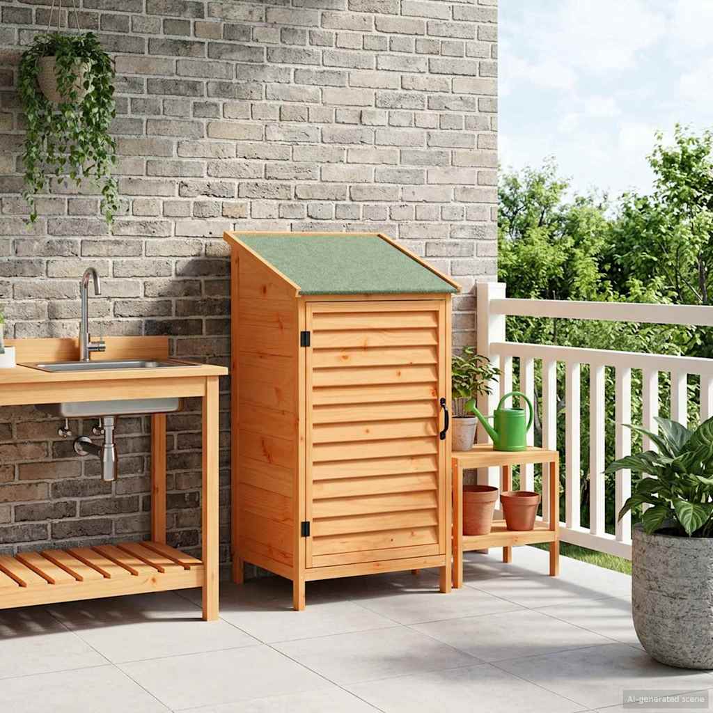 Gartenschuppen Natur 59 x 56 x 113,5 cm Massivholz aus Fichte