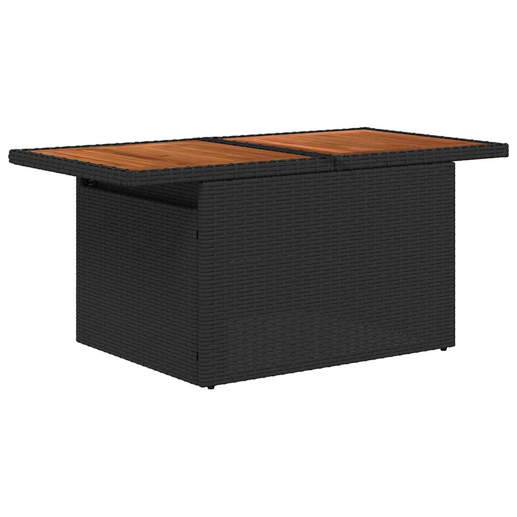 Garten Essgruppe mit Kissen 8 pcs Schwarz und Creme