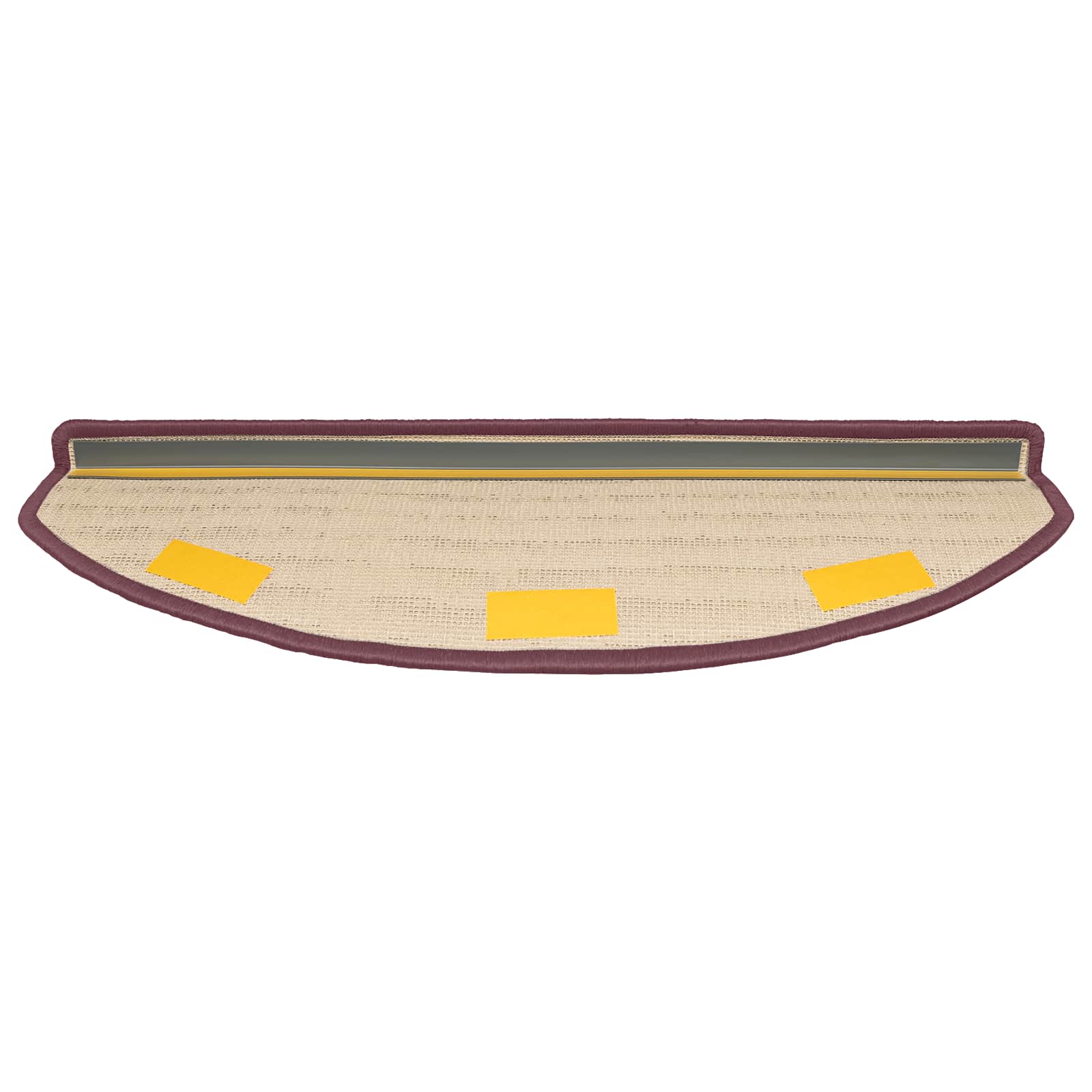 Stufenmatten 15 Stk. 56x17x3 cm Grau Halbrund