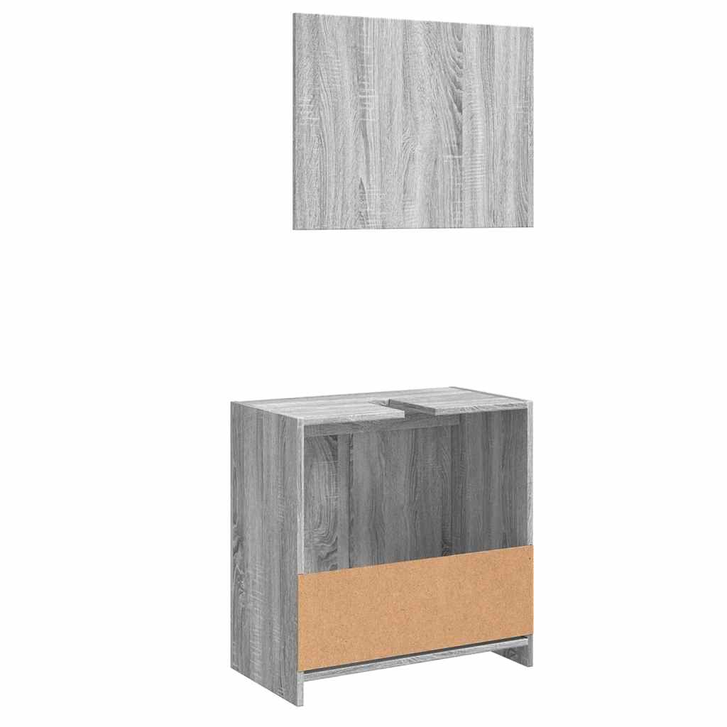 Badmöbel-Set Weiß Holzwerkstoff