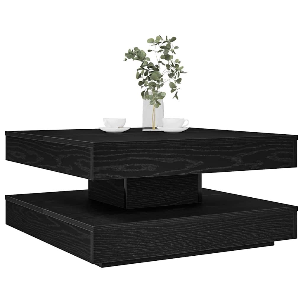 Couchtisch 360-Grad Drehbar Weiß 90x90x34,5 cm
