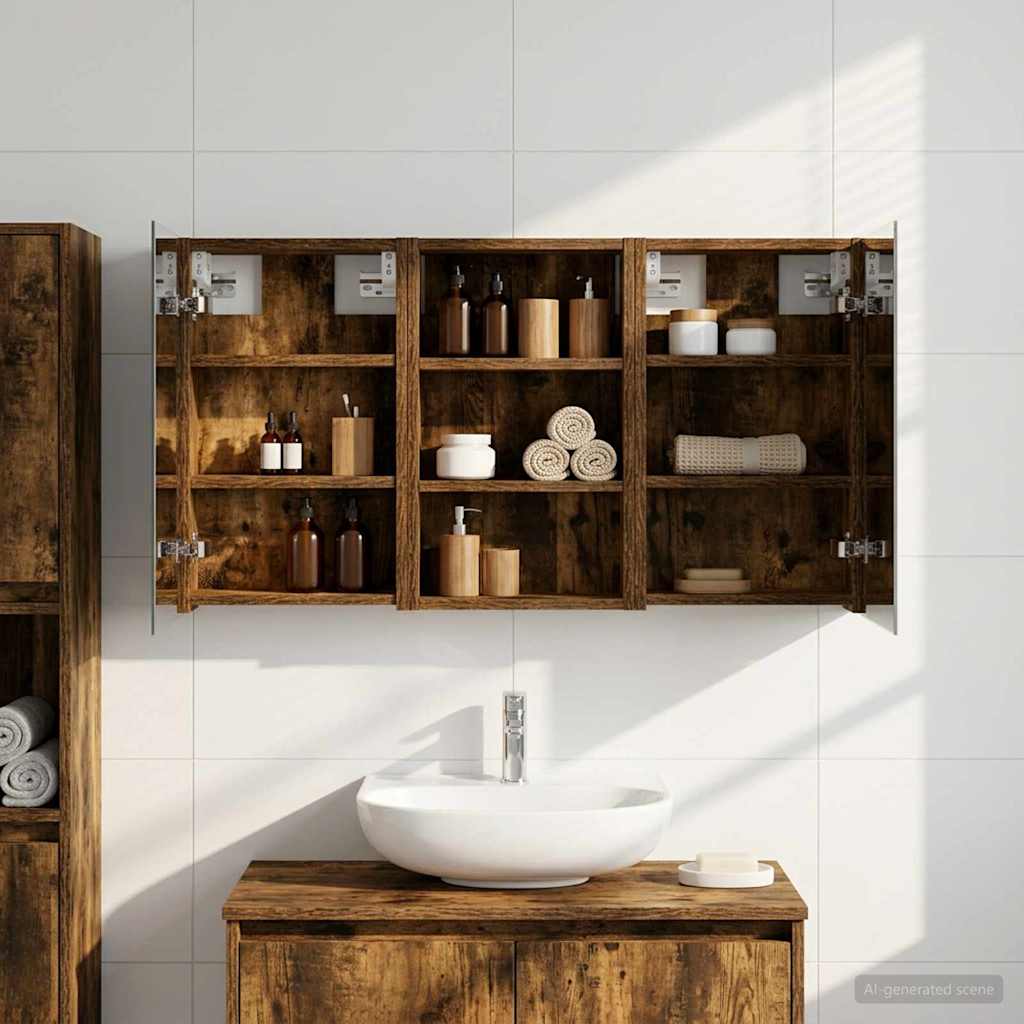 Badezimmerschrank-Set 3 pcs 80 x 10,5 x 50 cm Holzwerkstoff