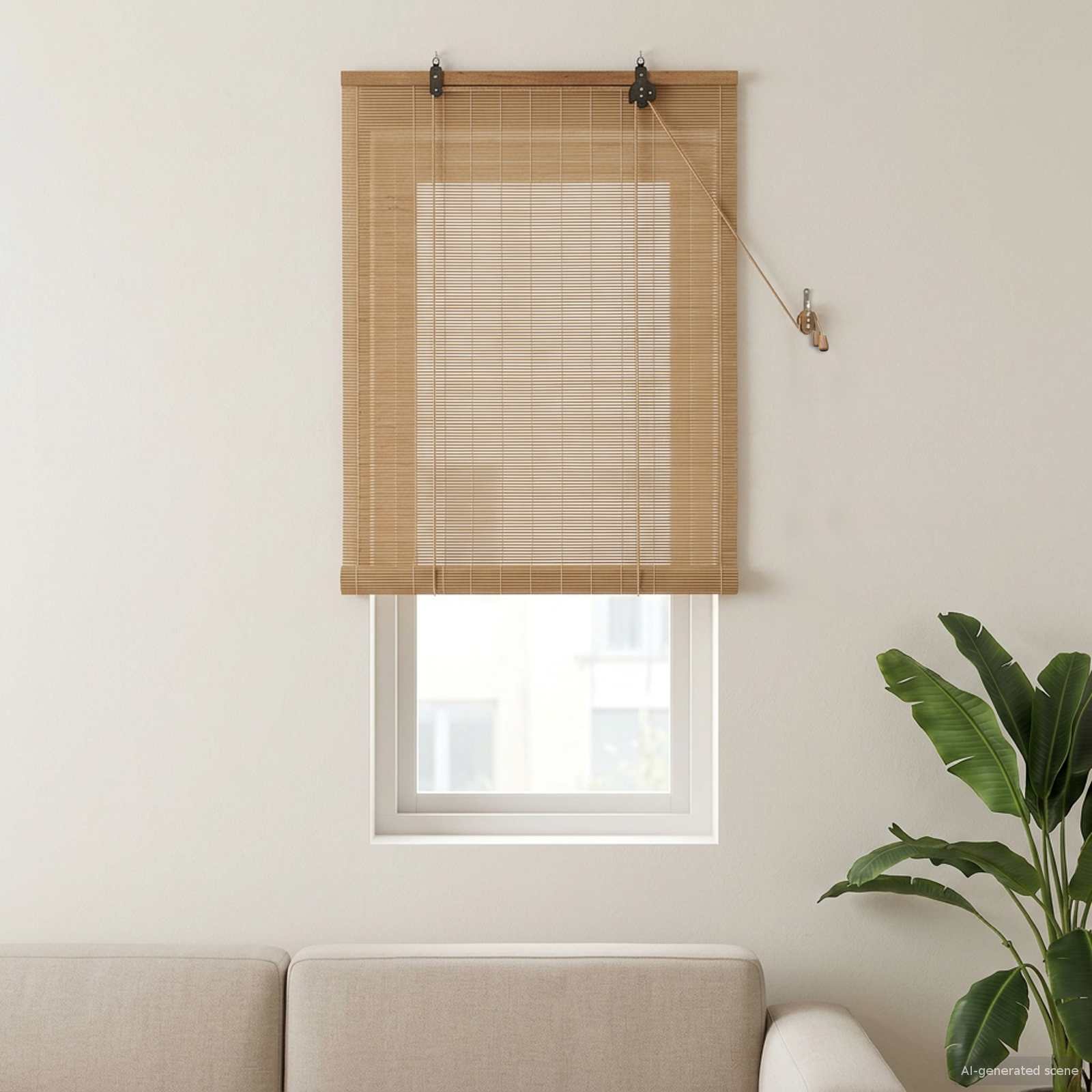 Rollo Braun 60 x 160 cm Bambus