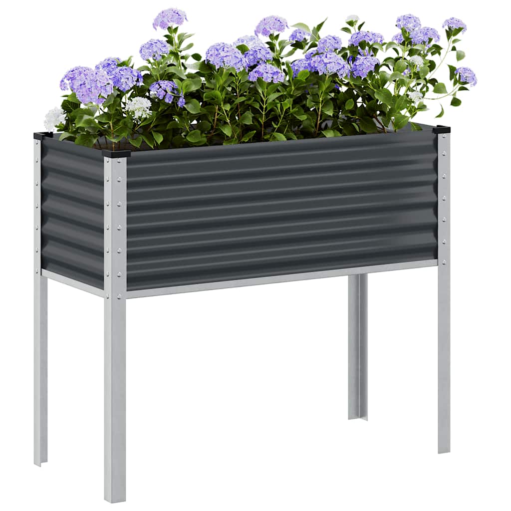 Garten-Pflanzgefäß Grün 45 x 45 x 88 cm Stahl