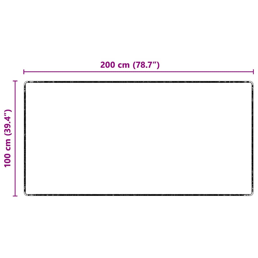 Teppichläufer Anthrazit 80 x 500 cm 100% Polypropylen