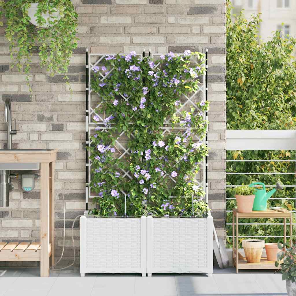 Garten-Pflanzgefäß 4 Stk. Braun 160 x 40 x 22 cm PP