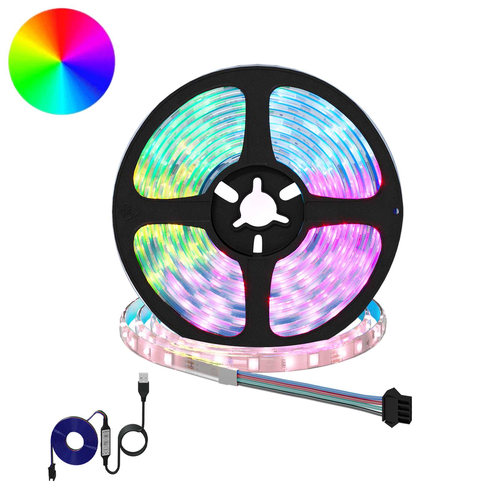 LED Streifen 2 pcs Schwarz und Transparent 3000 mm