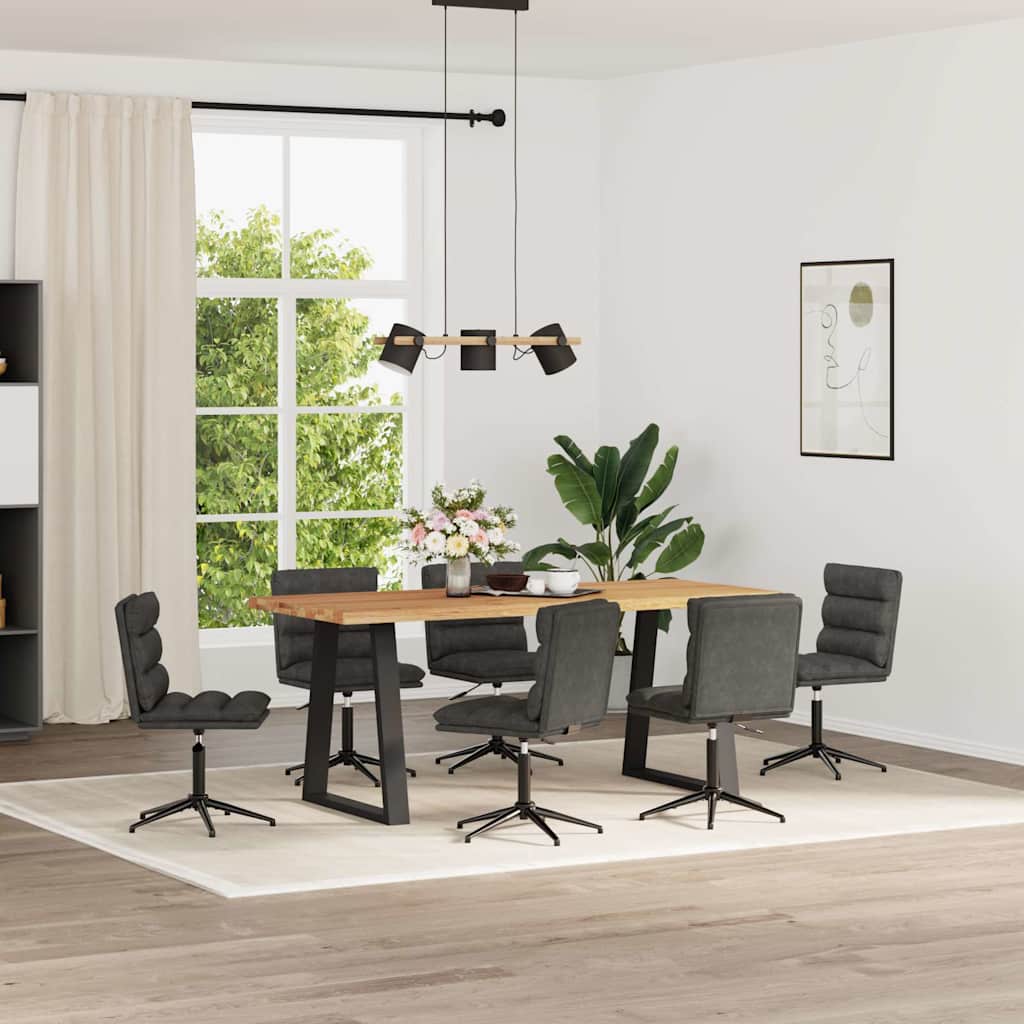 Esszimmerstühle 2 Stk. Schwarz Kunstleder