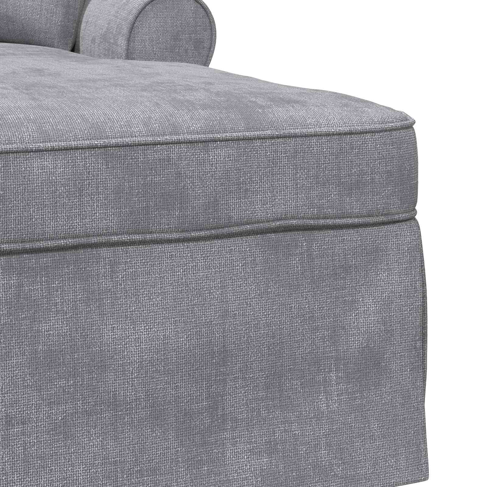 Chaise Lounge mit Rock mit Kissen Creme 157 x 91 x 91 cm ARES