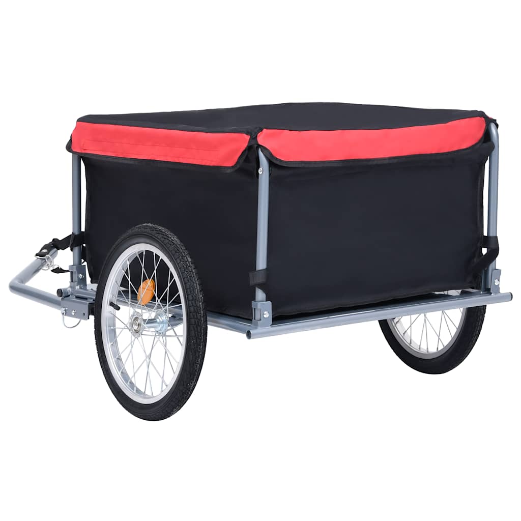 Fahrradanhänger Schwarz und Gelb 65 kg