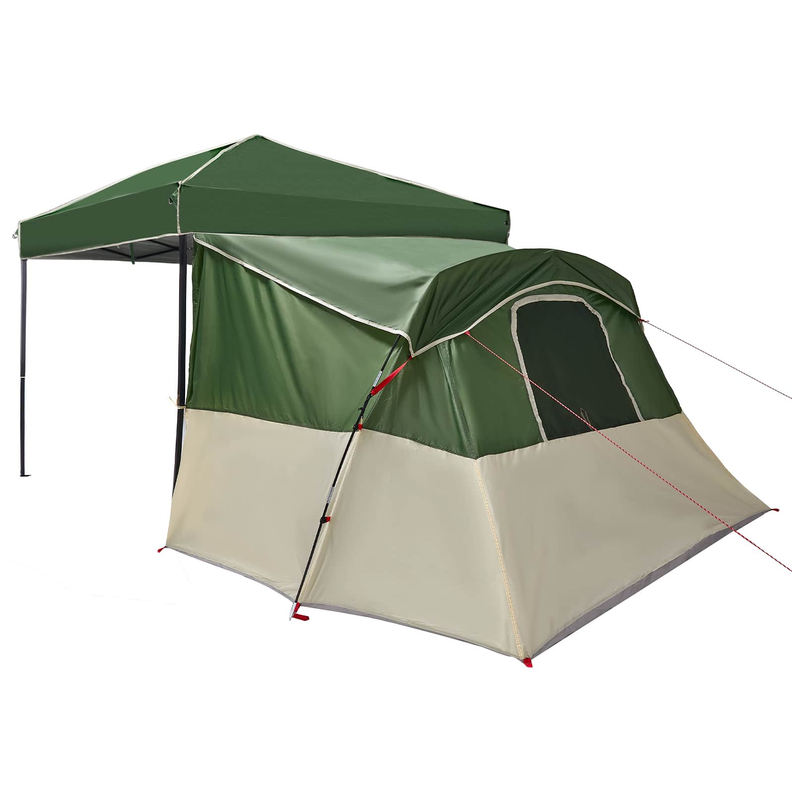 Camping-Zelt-Set mit Dach 2 pcs Blau Taffeta und Stoff