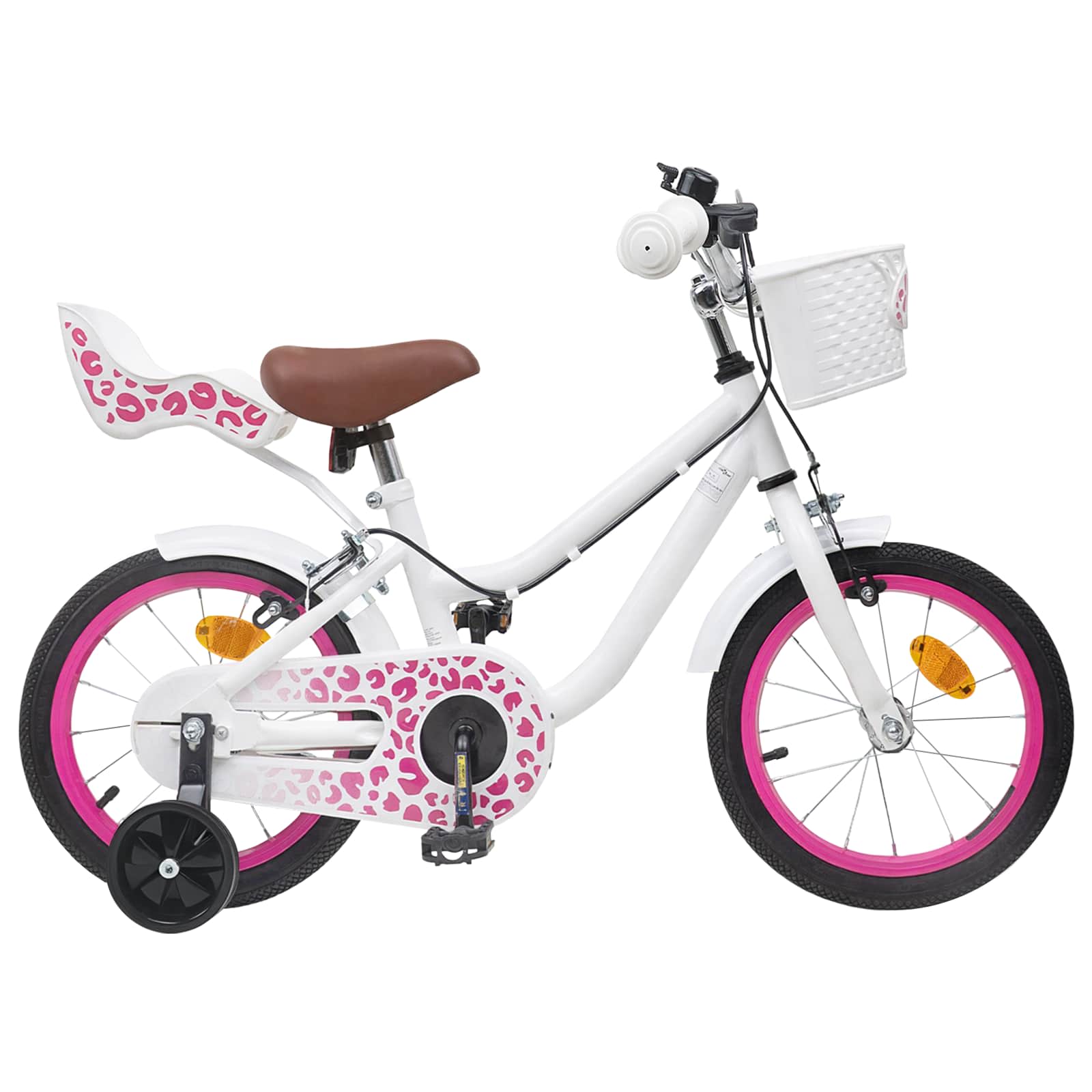 Kinderfahrrad Mit Stützrädern 12 Zoll für 2-4 Jahre alt Rosa