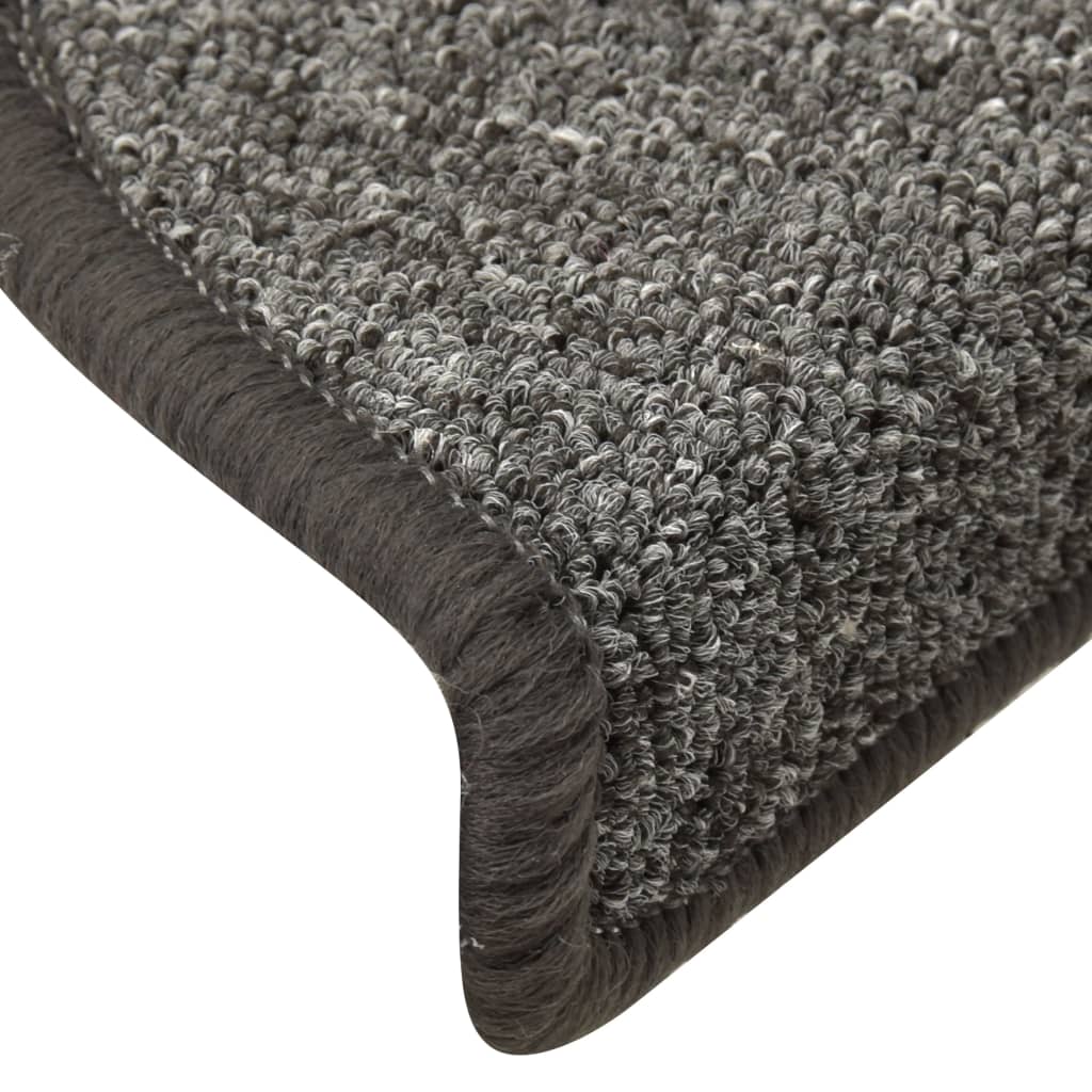 Stufenmatten 15 Stk. 56x17x3 cm Anthrazit Halbrund