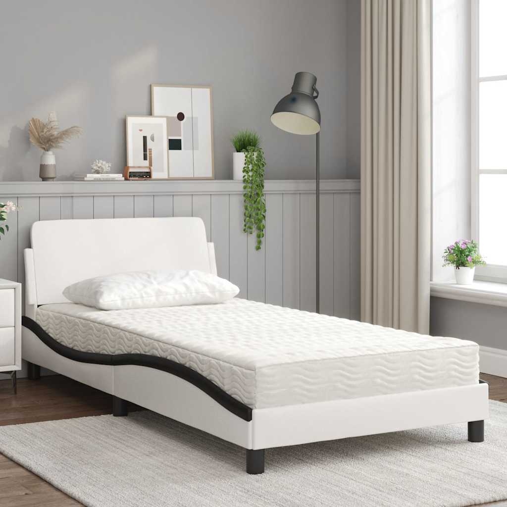 Bett mit Matratze "Dover" Schwarz 80x200 cm Kunstleder